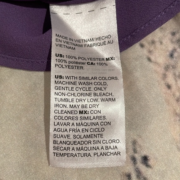 Chicos purple size 1 blouse - Picture 4 of 5
